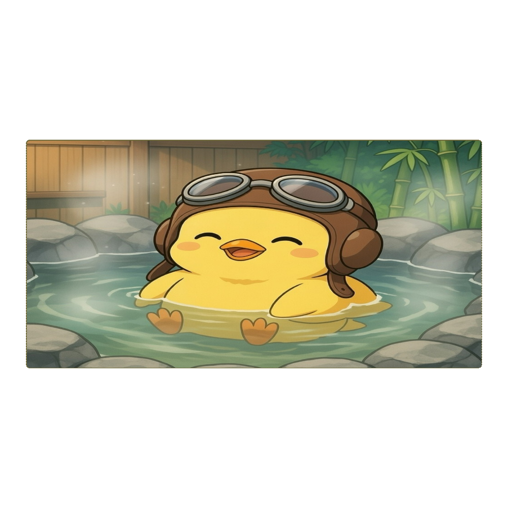 鳥さん 温泉 バスタオル