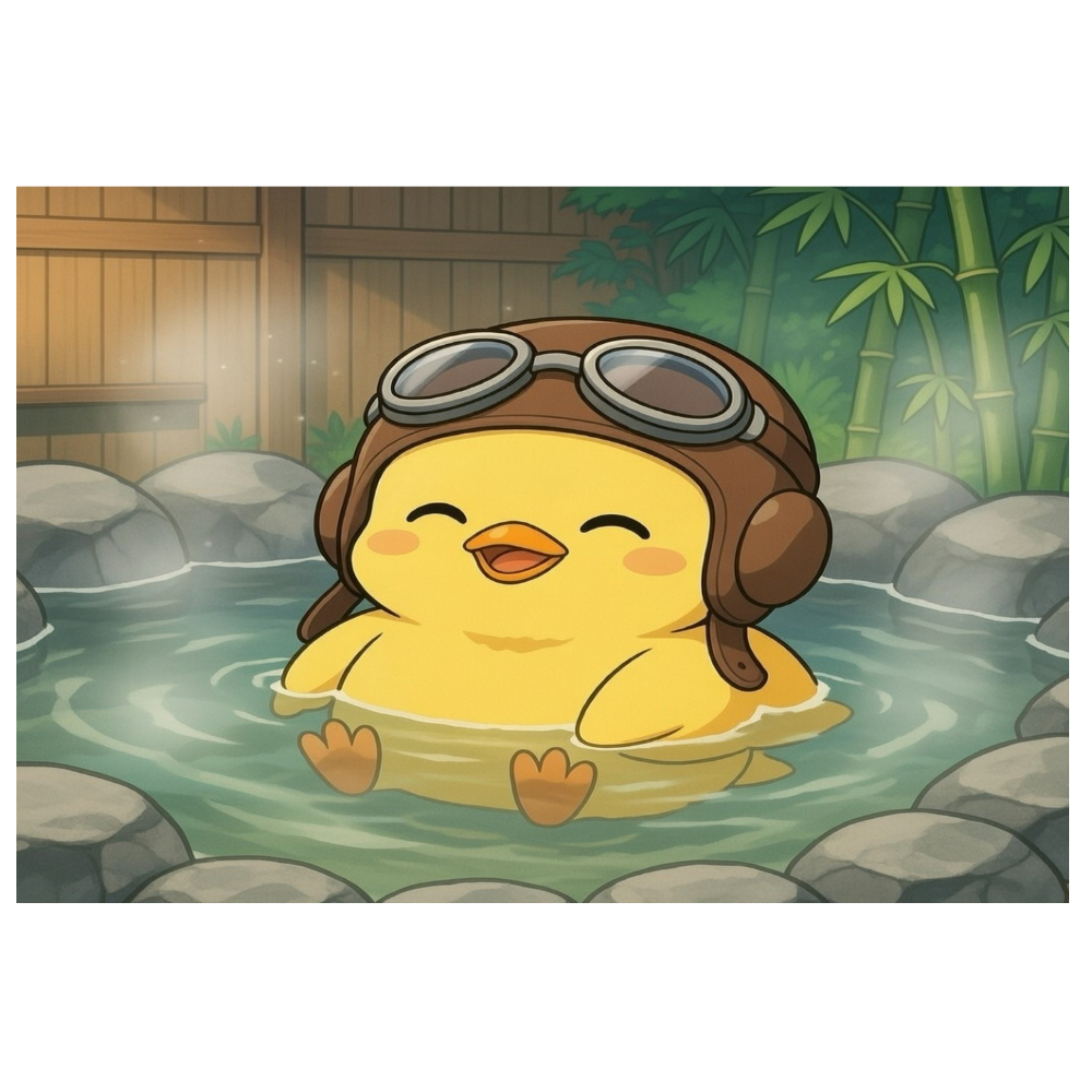 鳥さん 温泉 バスマット