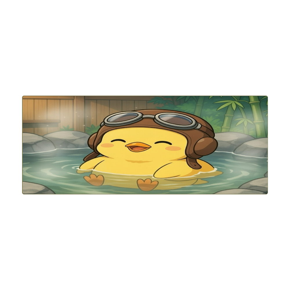 鳥さん 温泉 全面インクジェットフェイスタオル