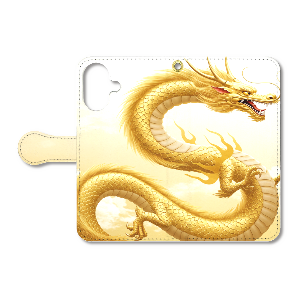 金龍 手帳型ベルト付きiPhone16ケース