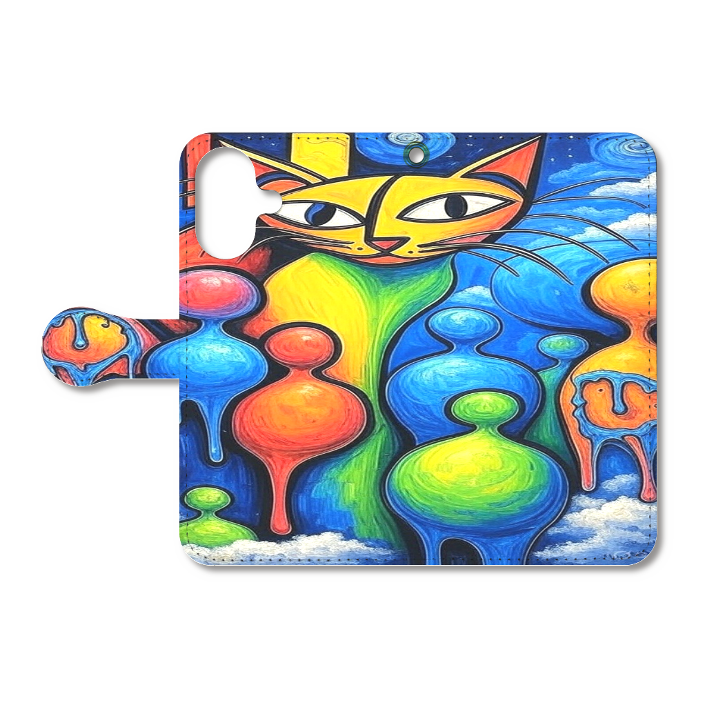 ゴッホ風の猫　スペシャル　ｱｲﾌｫﾝ16