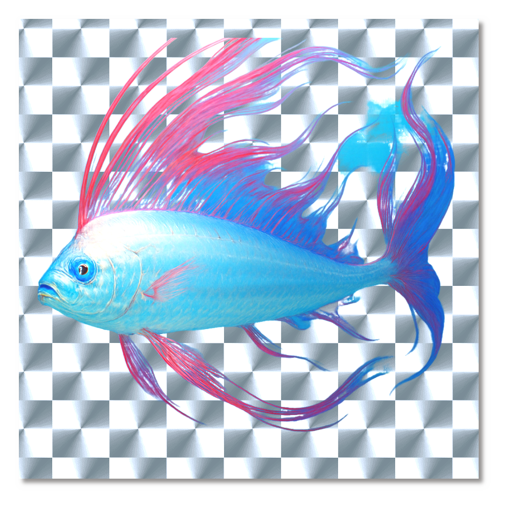 リュウグウノツカイキラキラシール　シルバー（10枚組）