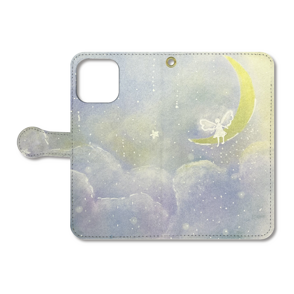 iPhone16プロ月と天使ブルー