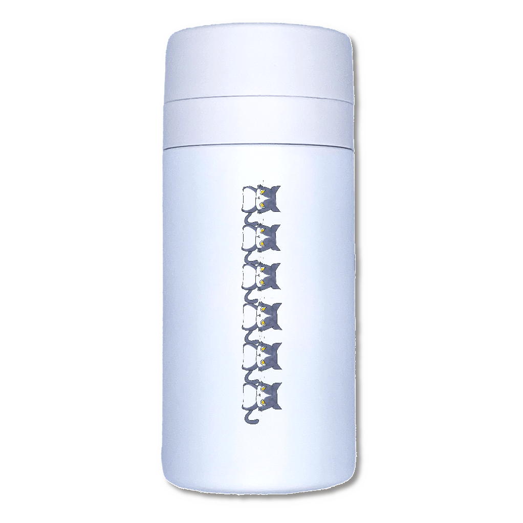 701_ねこにゃー_スリムボトル（白）