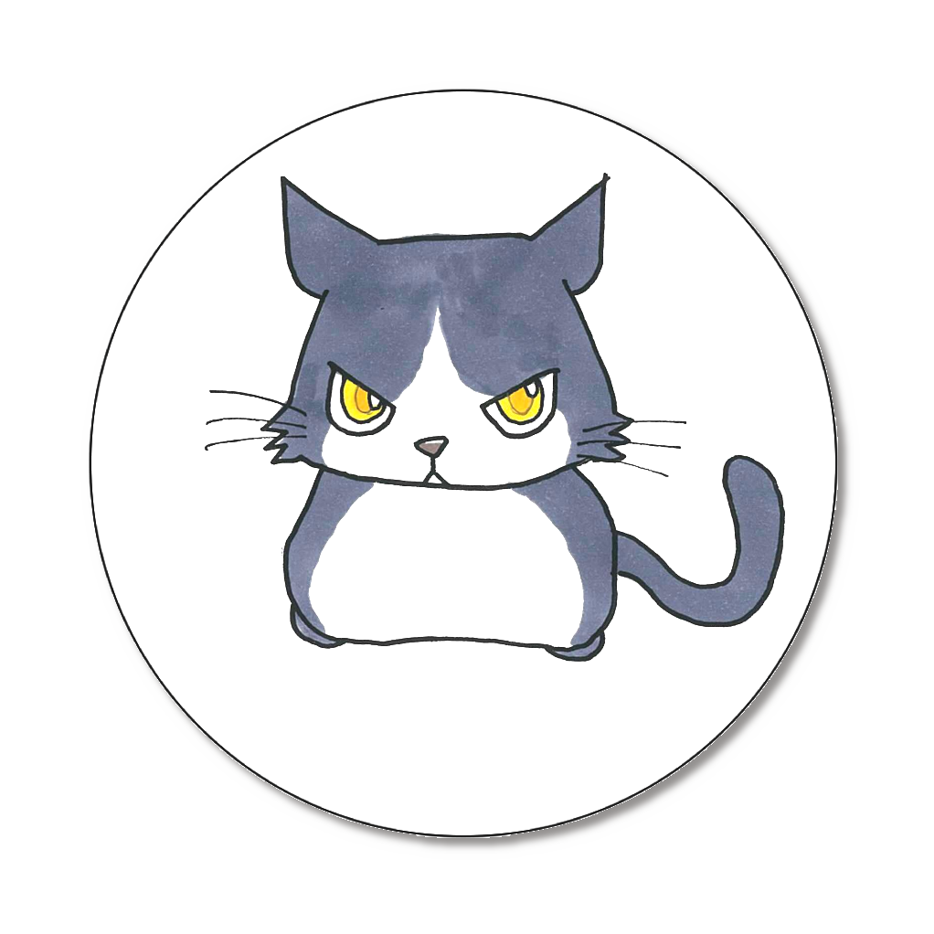 601_ねこにゃー_缶バッジ（大）