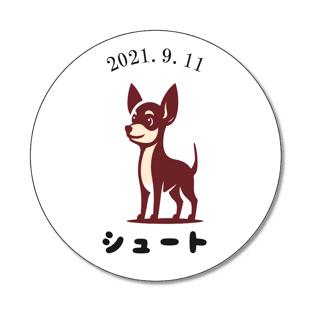 シュートの名札缶バッジ