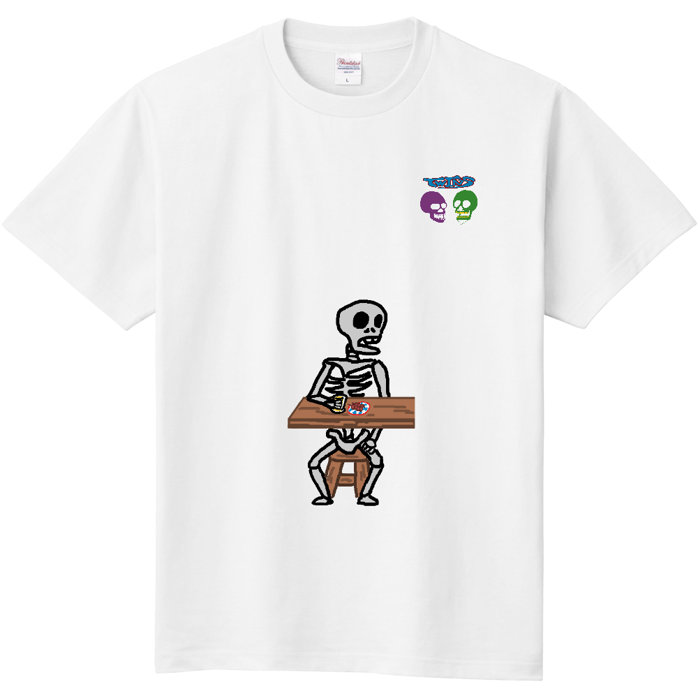 骸骨呑兵衛Tシャツ