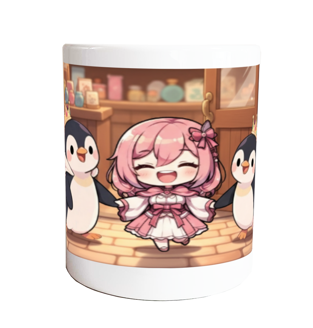 しあわせのお店｜ぺんぎんさんたちと少女の物語マグカップ
