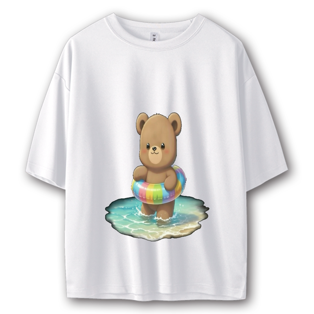 くまちゃん うきわ ストリート系Tシャツ