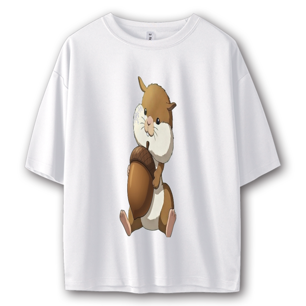 リスさん どんぐりストリート系Tシャツ