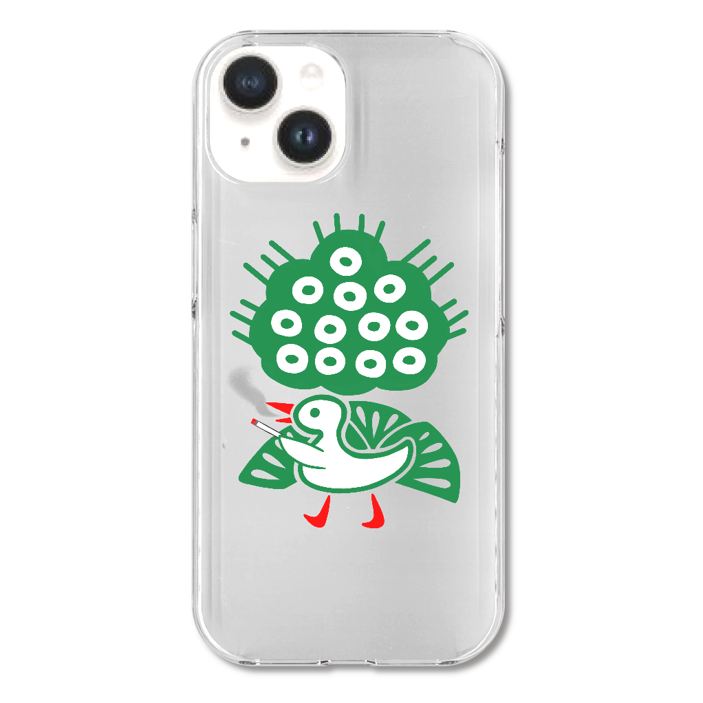 iPhone15 クリアケース イーソーデザイン(タバコVer.)