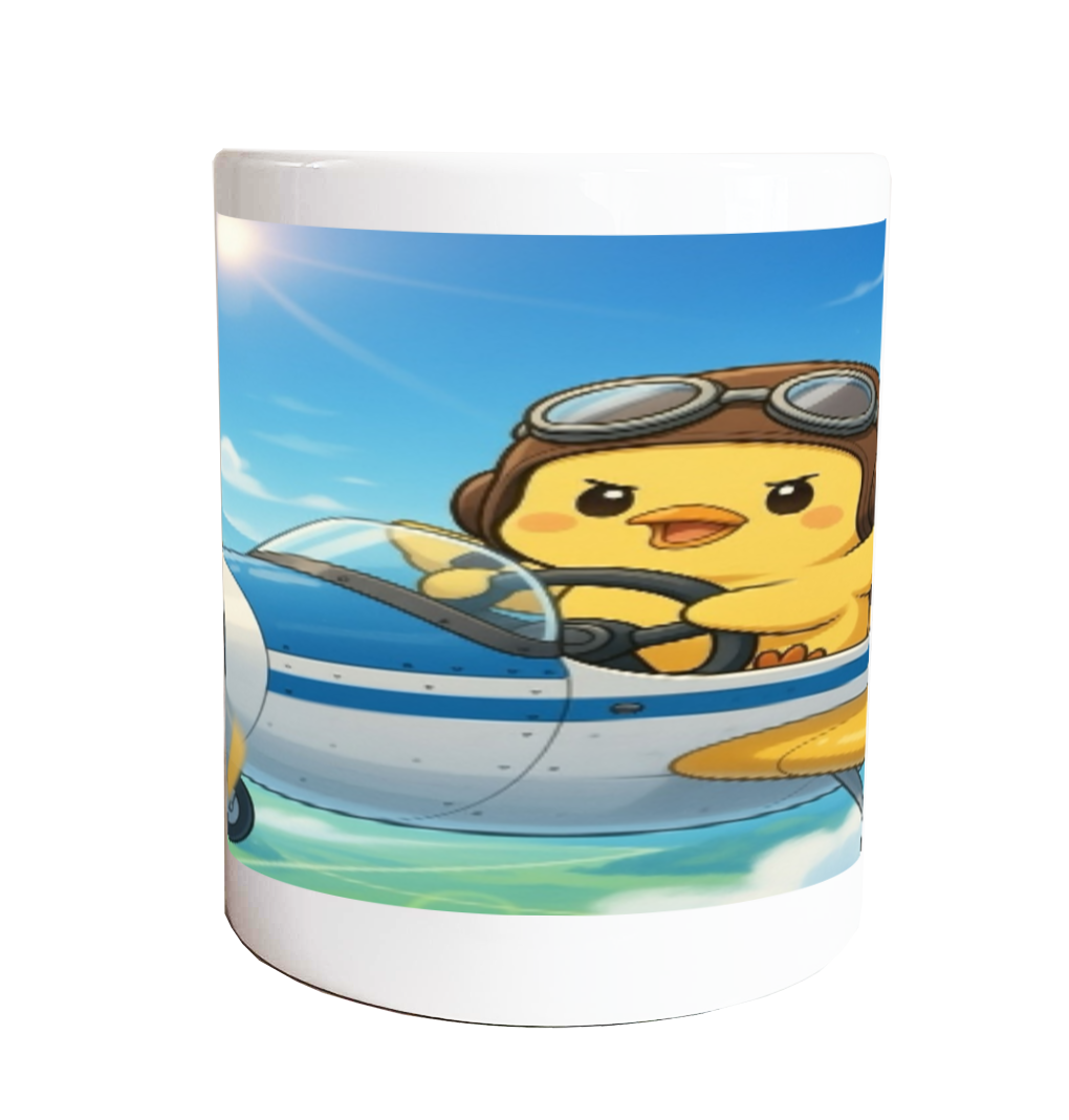 鳥さん 飛行機 マグカップ