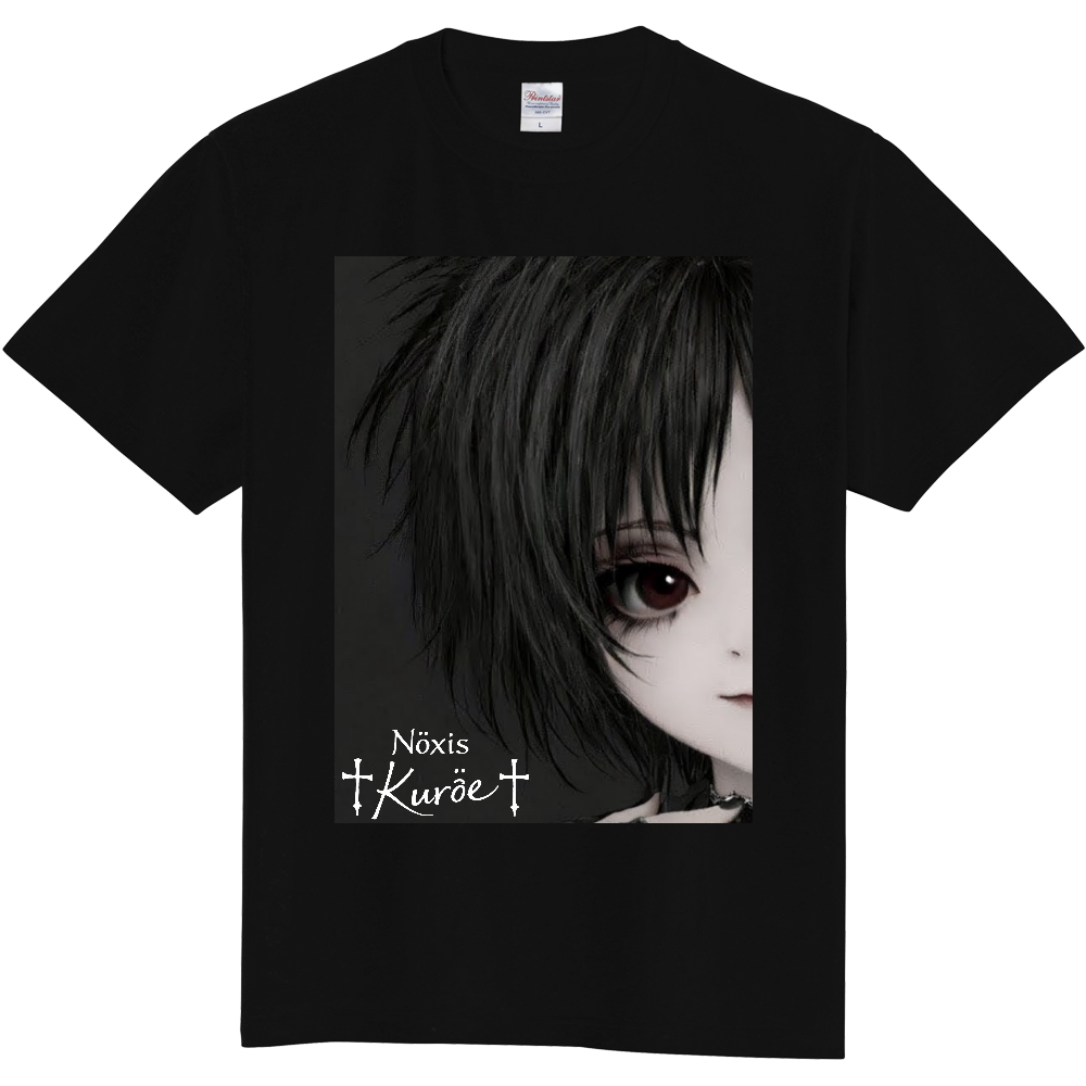 Nöxis Kuröe/クロエハーフフェイス(モノクロVer .)Tシャツ