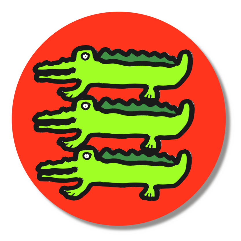 ワニの組体操バッジ♪