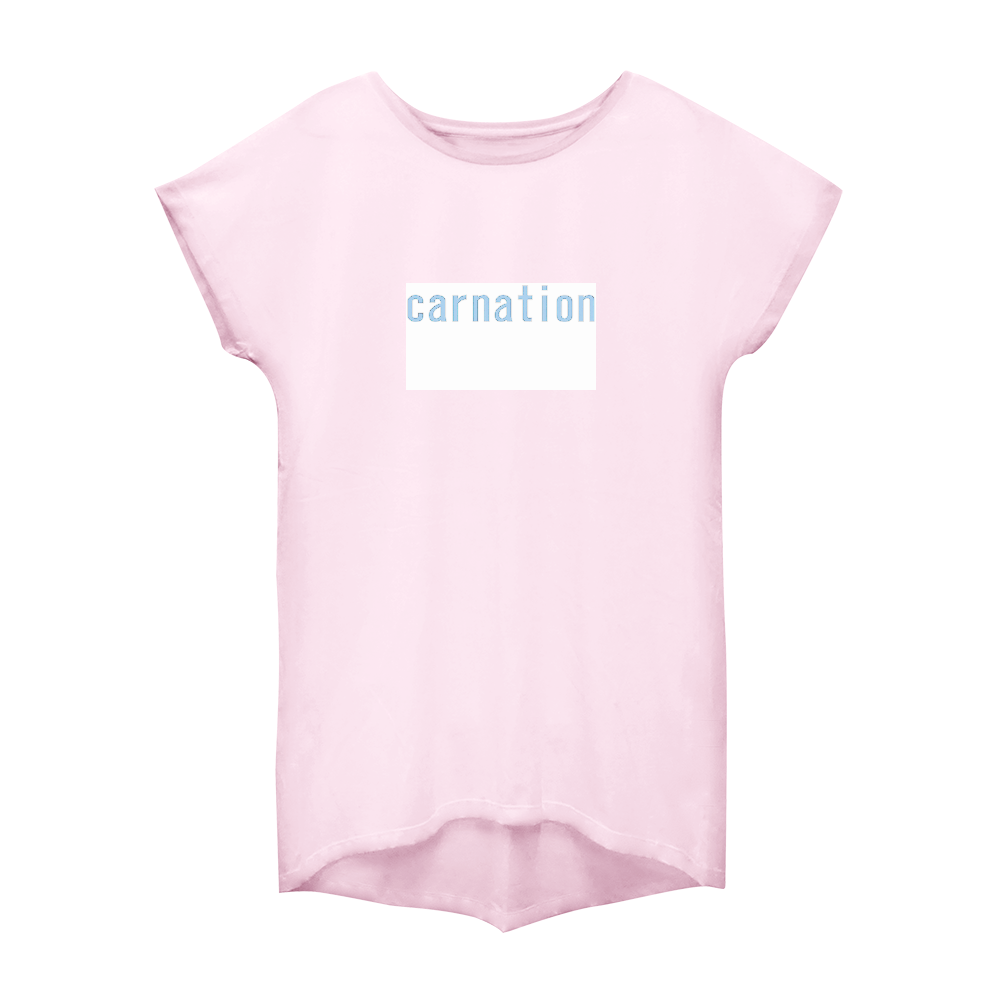 CARNATION LOGO T WHITE BLUE