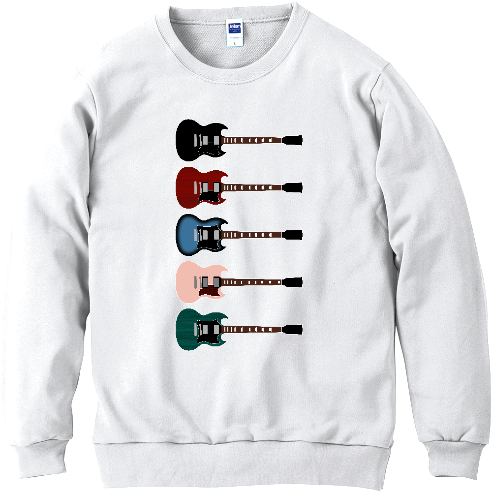 ギターがズラリ