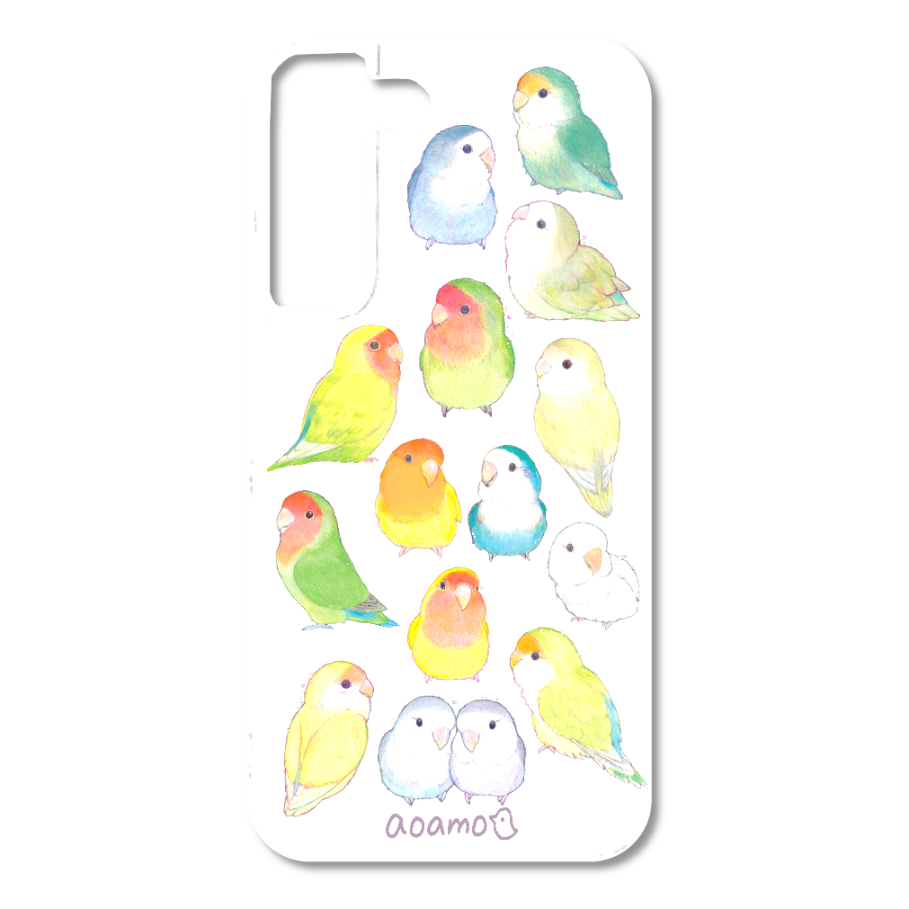 コザクラインコ集合スマホケース Galaxy S22 (SC-51C/SCG13)