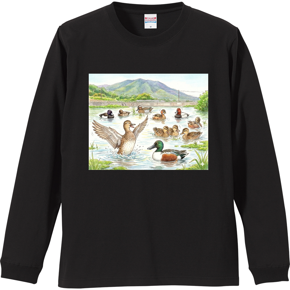 徳之島のイラスト入り長袖Tシャツ