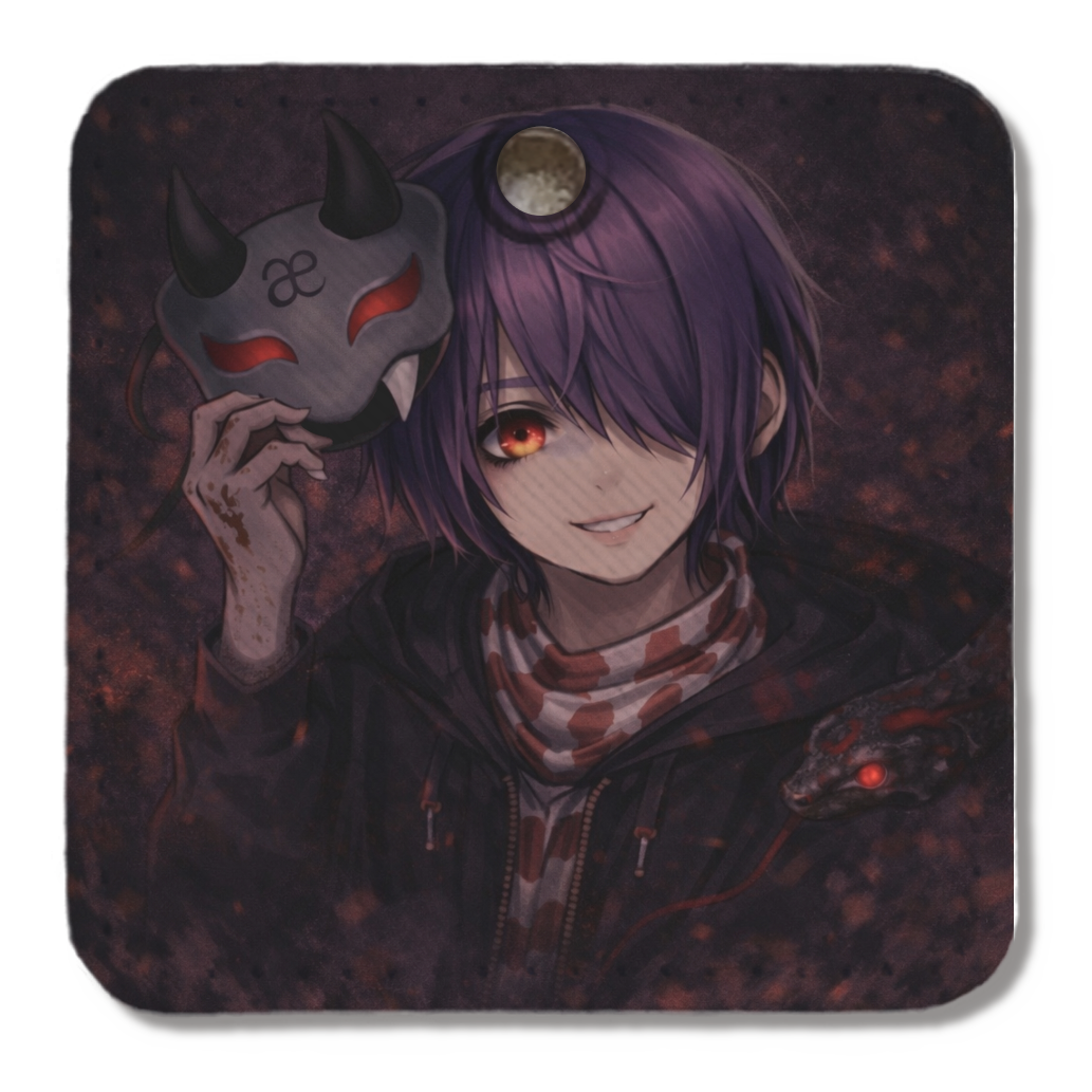 天邪鬼レザーキーホルダー