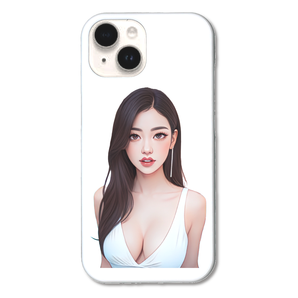 iPhone15 (ハードケース) キュートなお姉さん