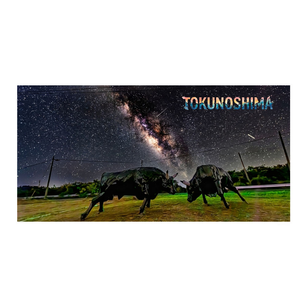 徳之島の星景スポーツタオル