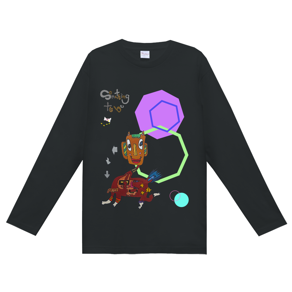 シッポが箒な駆ける馬と幾何学模様