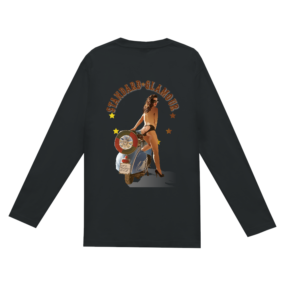 （バックプリント）ピンナップガール サングラス美女　イタリアスクーター（Standard Glamour Vespa）