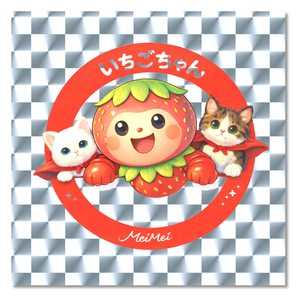 いちごちゃんロゴ(銀)