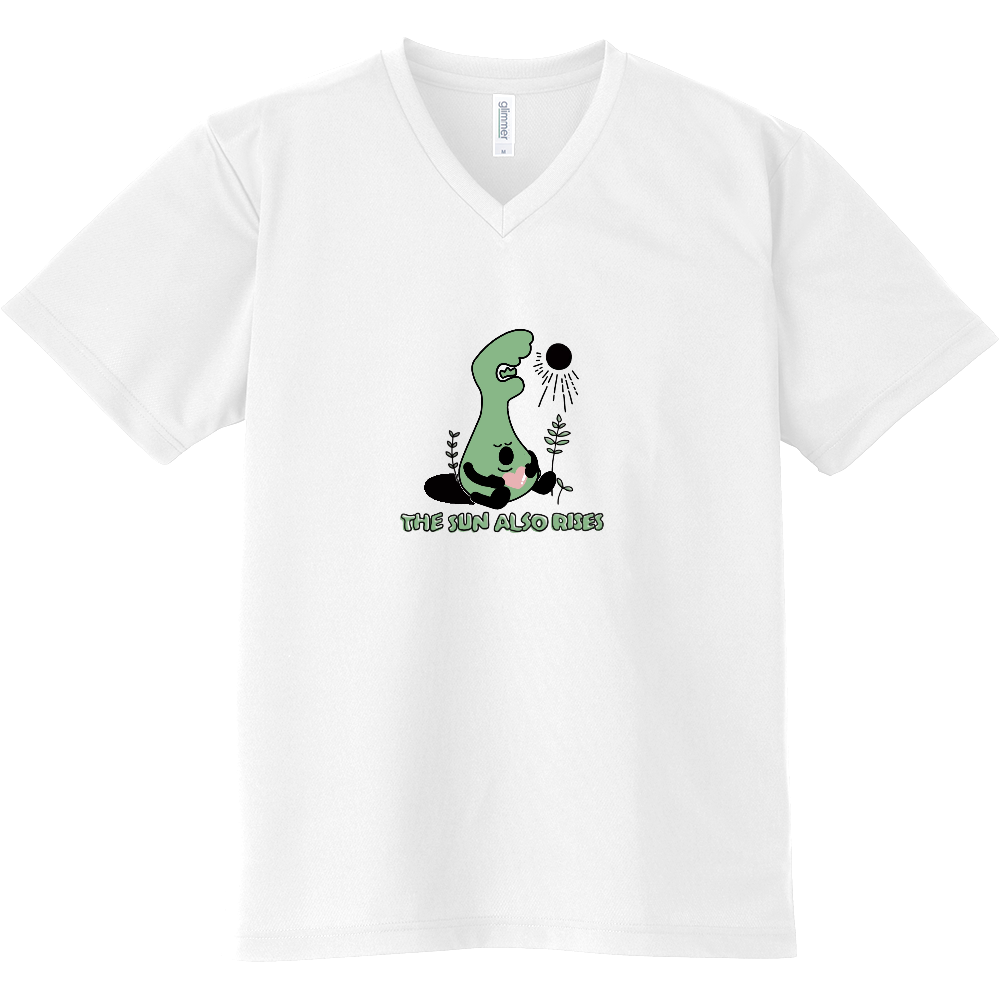 のとくん（能登応援ゆるキャラ）★VネックTシャツ前プリント①