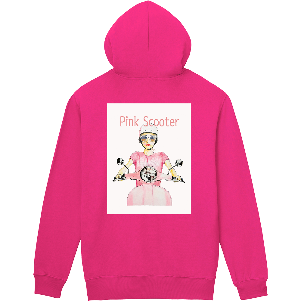 Pink Scooter ジップアップパーカー