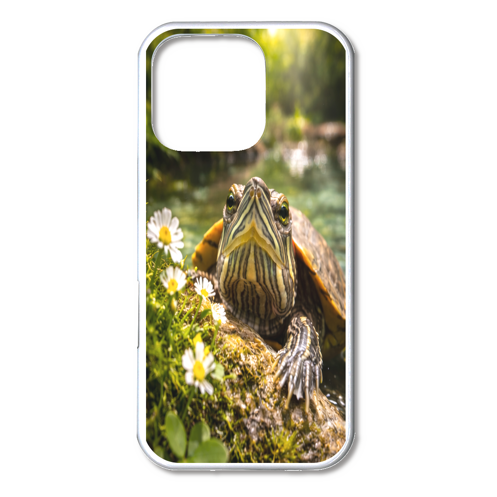 癒しのミドリガメ｜清流でひと休み iPhone16Pro