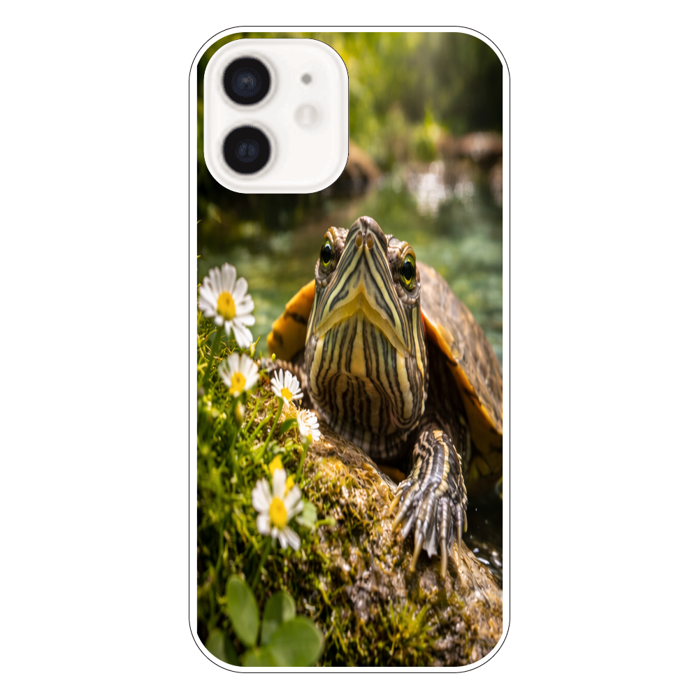 癒しのミドリガメ｜清流でひと休み iPhone12
