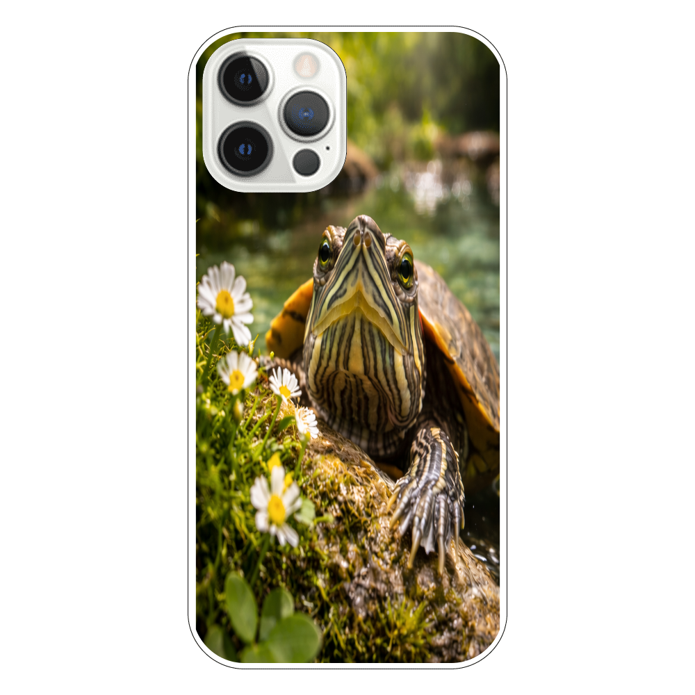 癒しのミドリガメ｜清流でひと休み iPhone12Pro