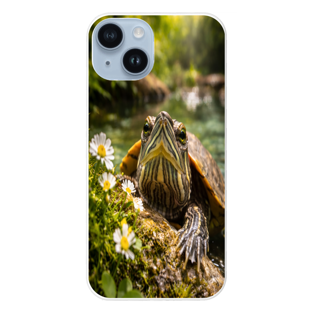 癒しのミドリガメ｜清流でひと休み iPhone14