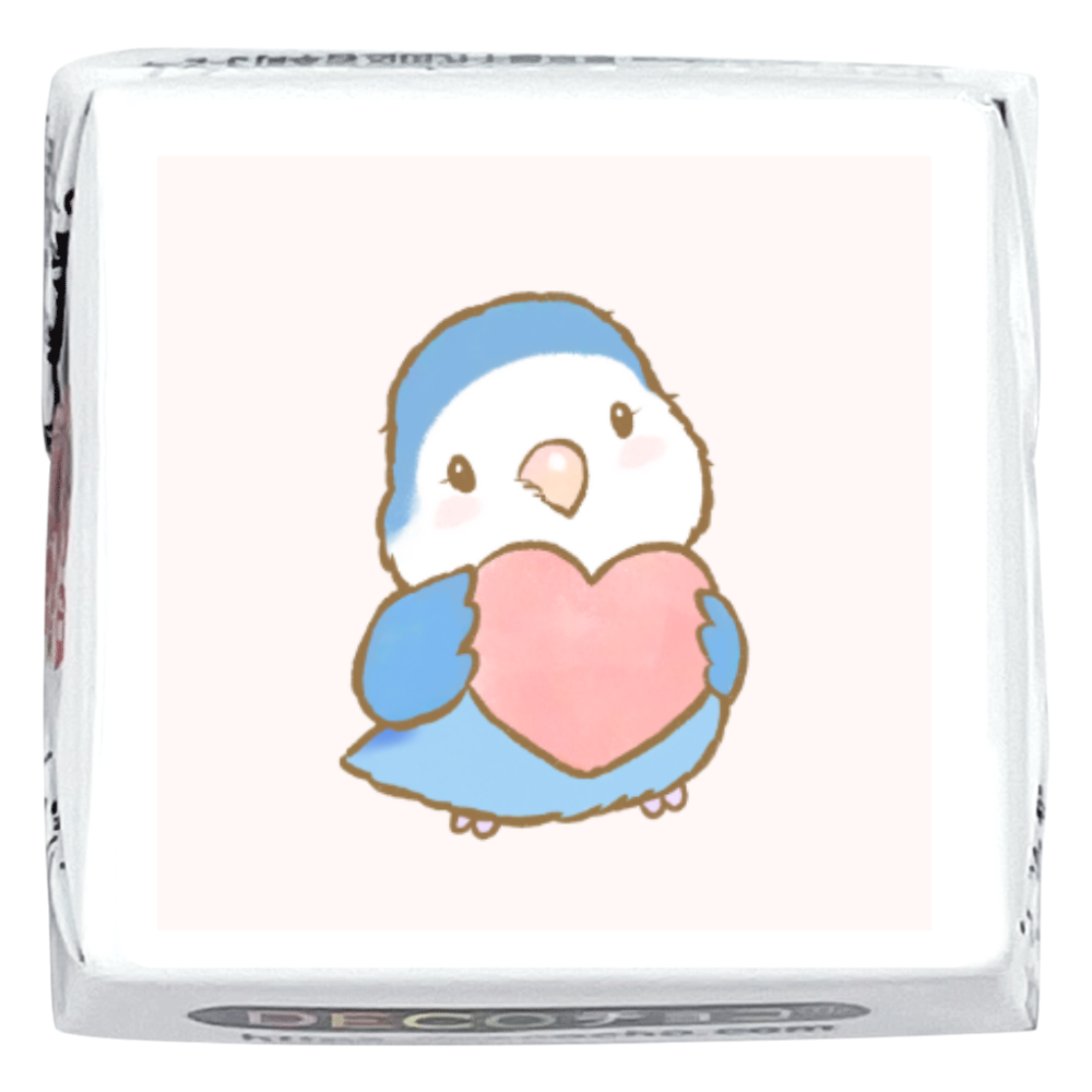 DECOチョコ15個 コザクラインコ コバルト