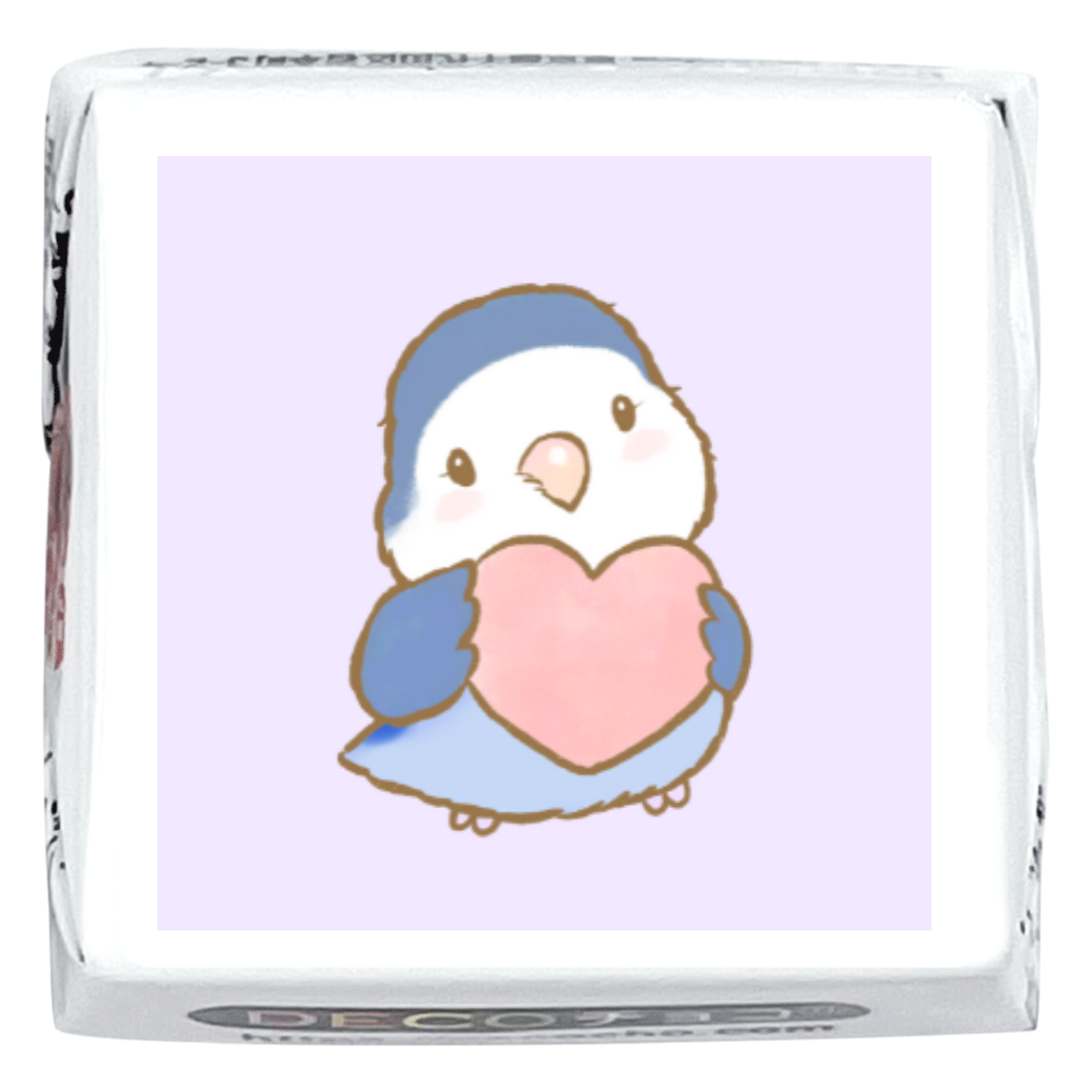 DECOチョコ15個 コザクラインコ バイオレット