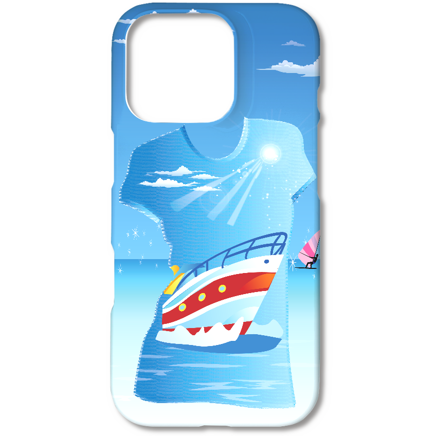 M022 ポップ『船』 3D真空昇華印刷 ツヤあり(コート)