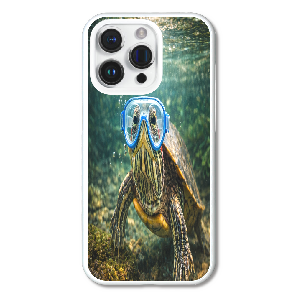 癒しのミドリガメ｜水中ゴーグルで泳ぐiPhone15Pro