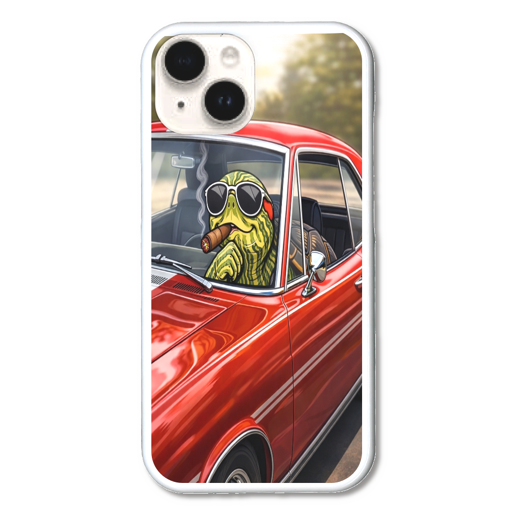 クールな亀ドライバー｜クラシックカーと葉巻iPhone15