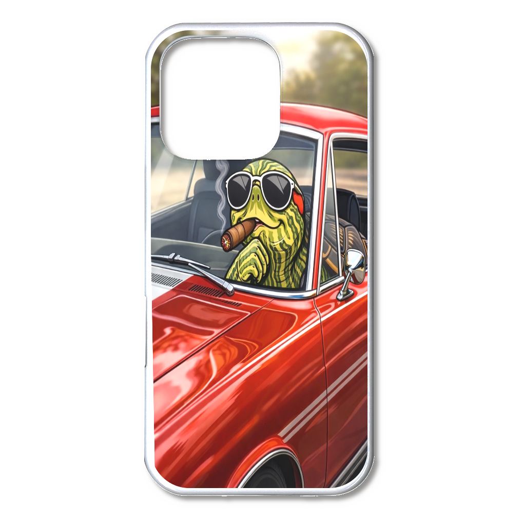 クールな亀ドライバー｜クラシックカーと葉巻iPhone16Pro
