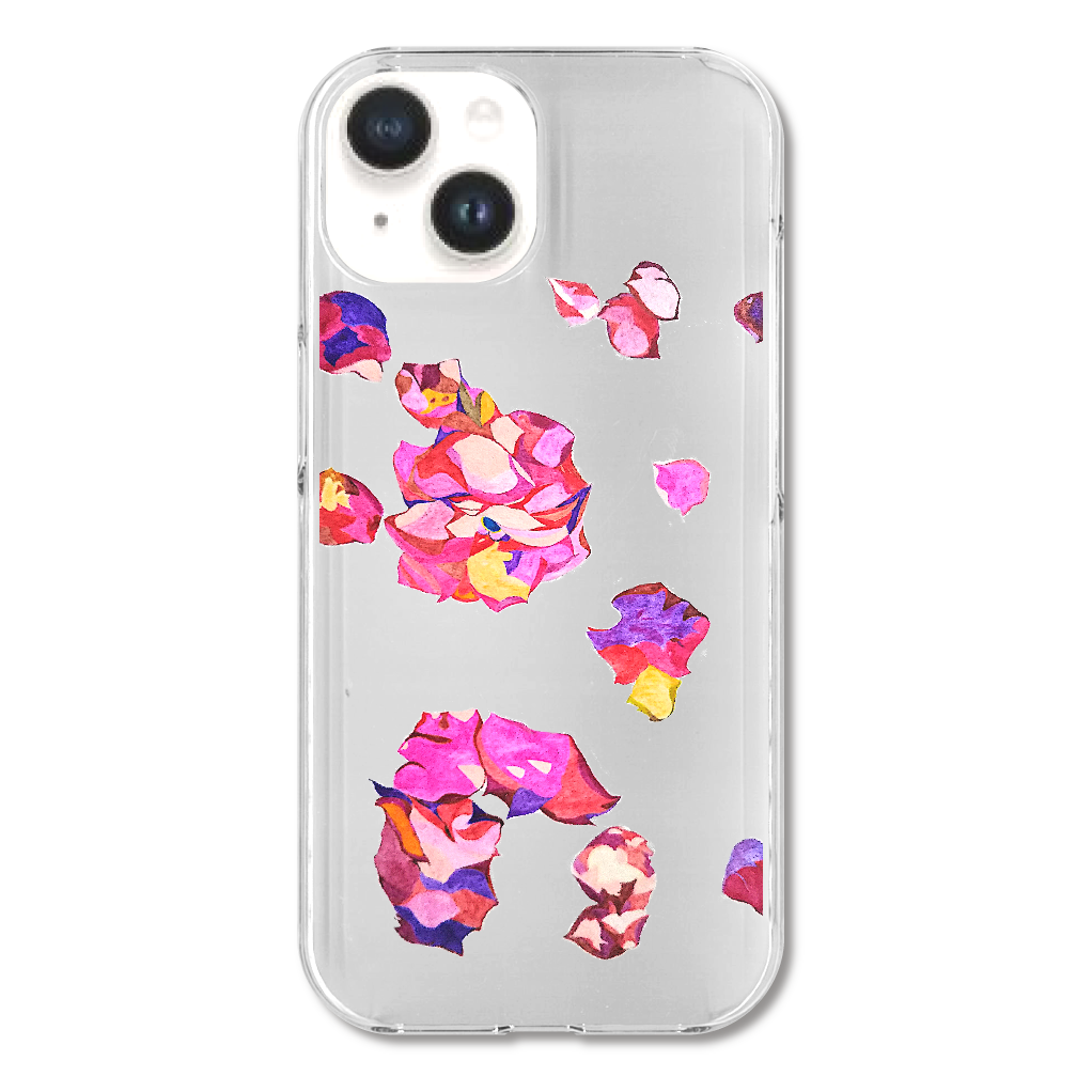 椿 iPhone15 (透明)(ハードケース)