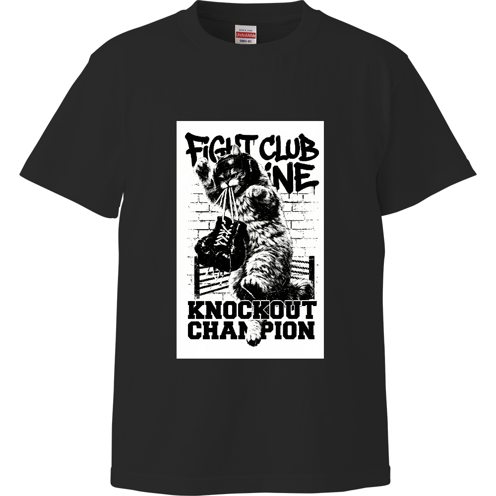 FIGHT CLUB FELINE - 闘う猫のグラフィティボクシングTシャツ