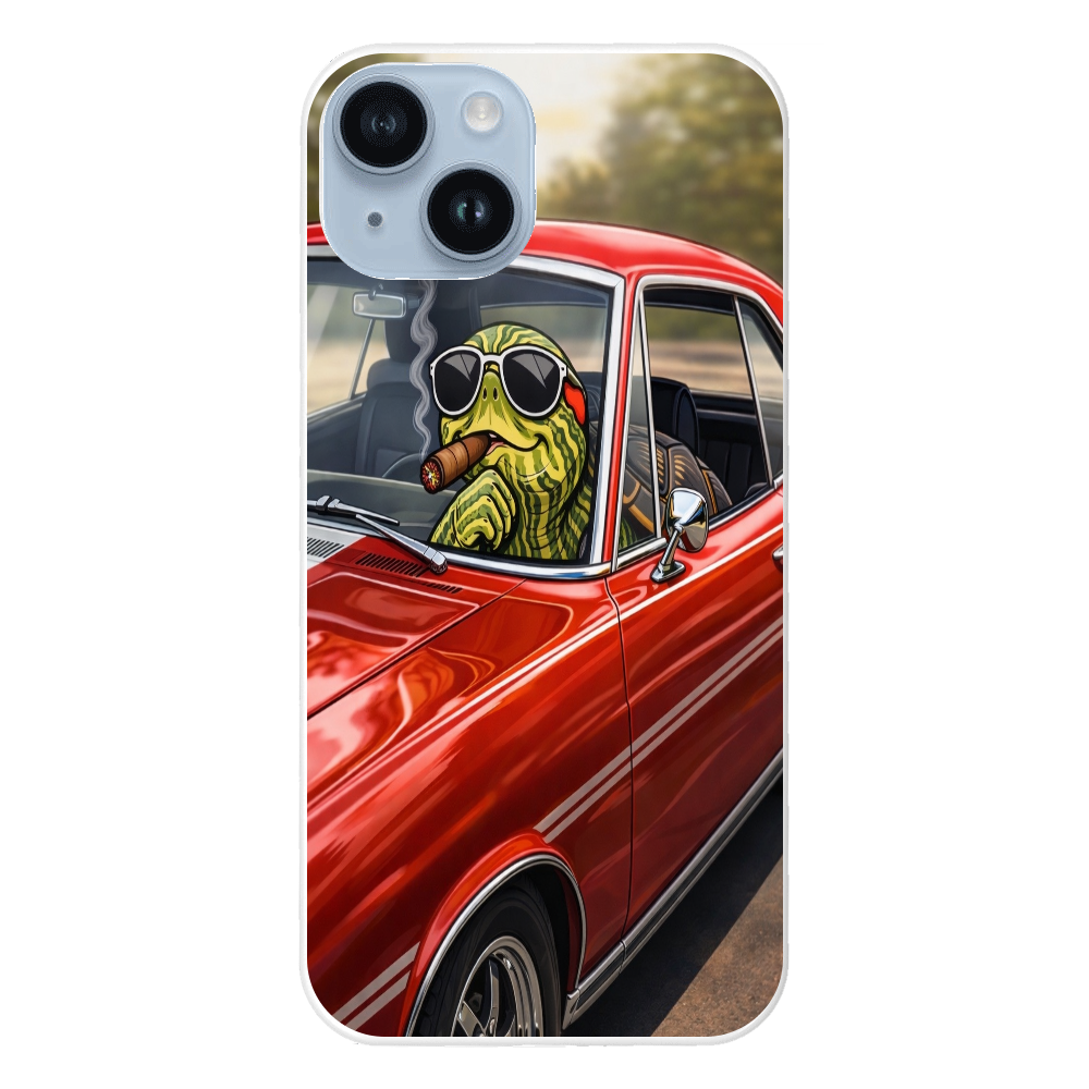 クールな亀ドライバー｜クラシックカーと葉巻iPhone14