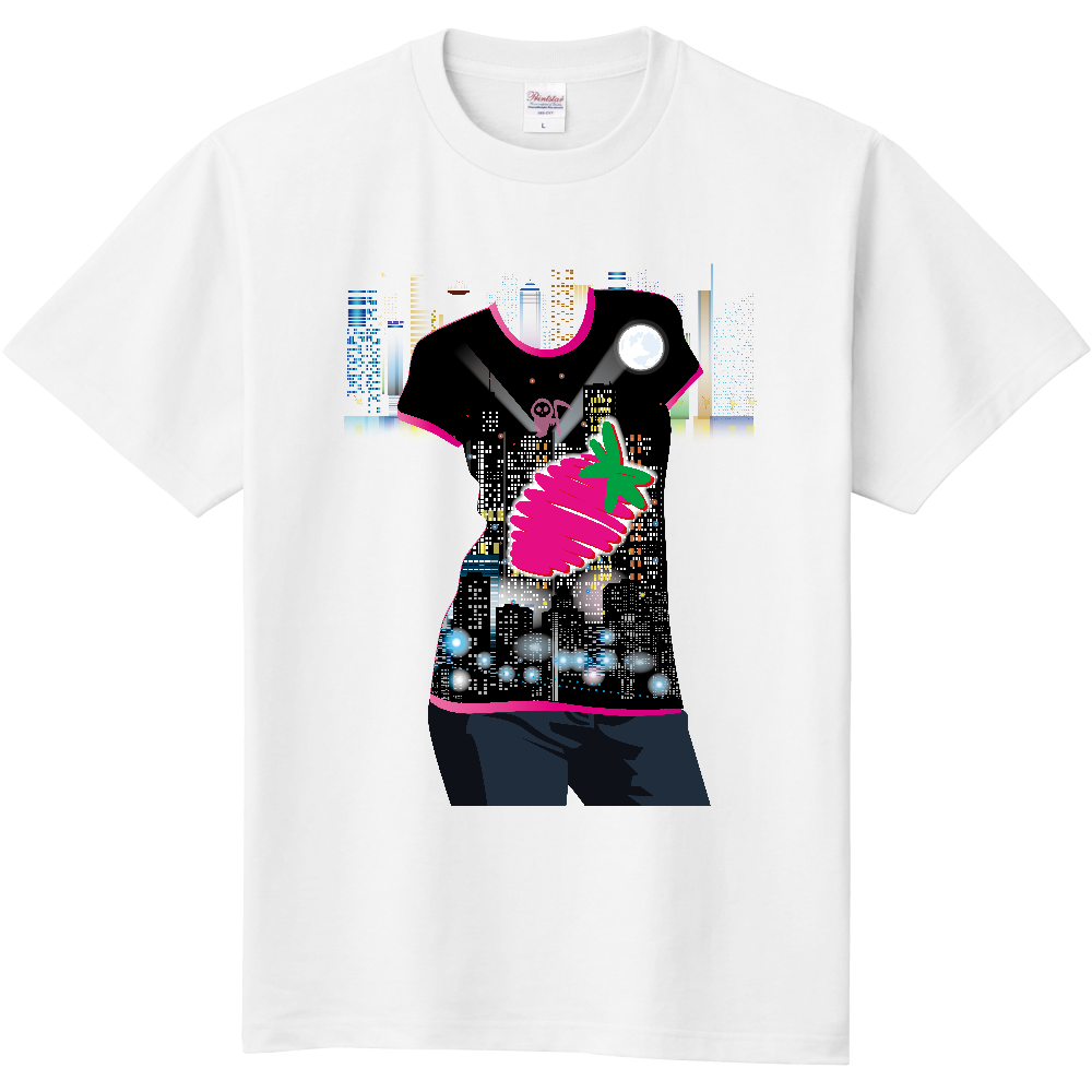 A005　ポップ『いちご』 定番Ｔシャツ｜PrintStar