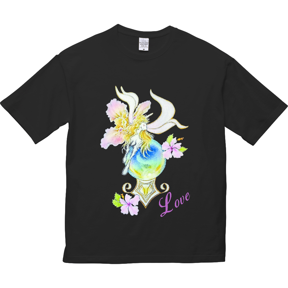 花とペガサスビッグシルエットTシャツ