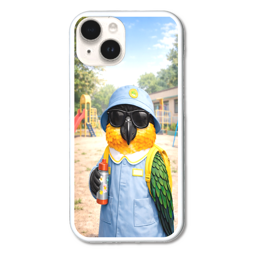 園児ドン・ムック｜ズクロシロハラインコの園児スタイルiPhone15