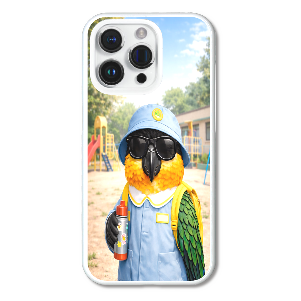 園児ドン・ムック｜ズクロシロハラインコの園児スタイル iPhone15Pro