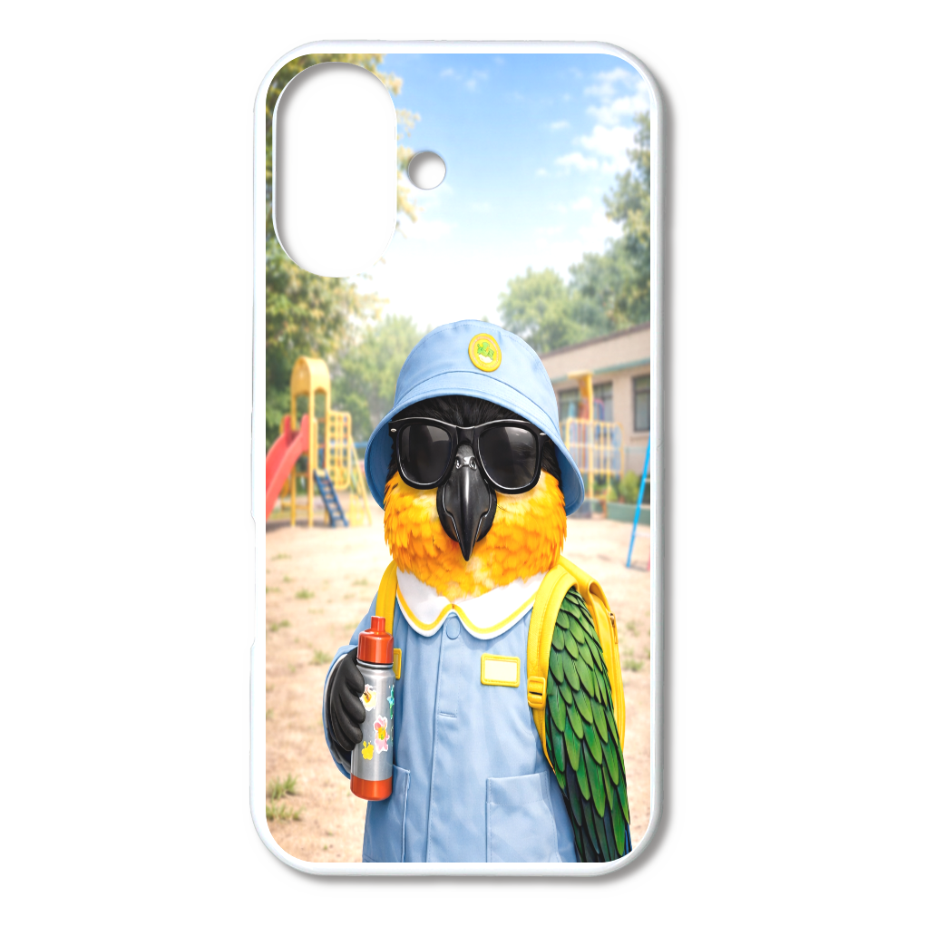 園児ドン・ムック｜ズクロシロハラインコの園児スタイルiPhone16