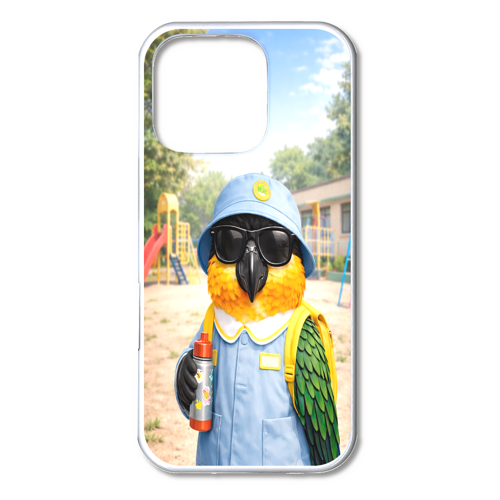 園児ドン・ムック｜ズクロシロハラインコの園児スタイル iPhone16Pro