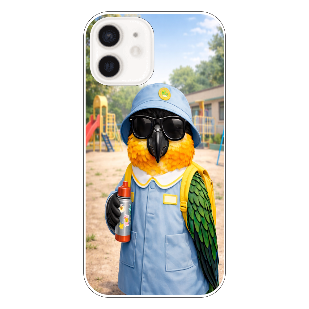 園児ドン・ムック｜ズクロシロハラインコの園児スタイルiPhone12